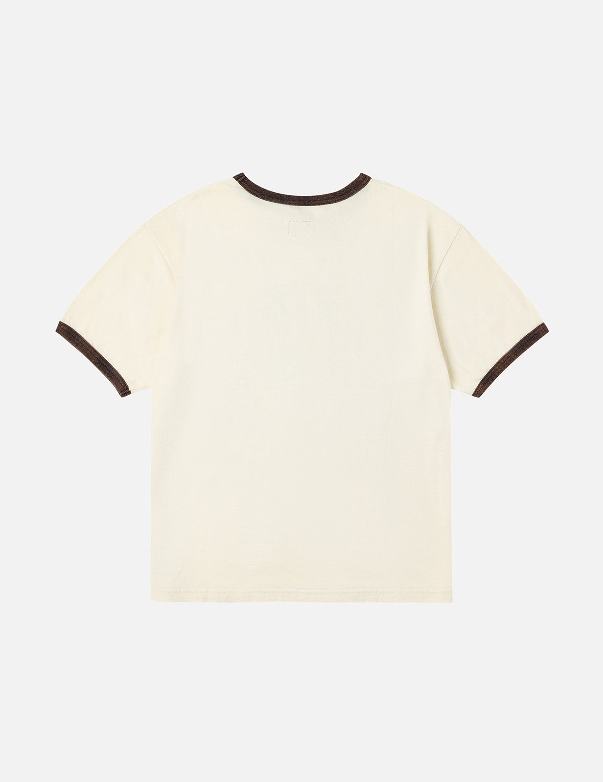 Washed Seagull and Logo Print Regular Fit Ringer T-shirt